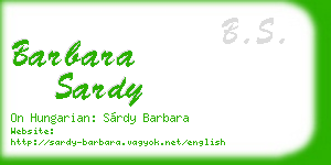 barbara sardy business card