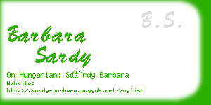 barbara sardy business card